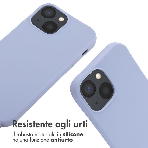 imoshion Coque en silicone avec cordon Apple iPhone 13 Mini - Violet