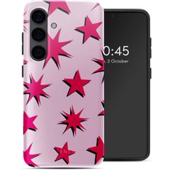 Selencia Coque arrière Vivid Samsung Galaxy S24 - Stars Rubine Red Light Pink