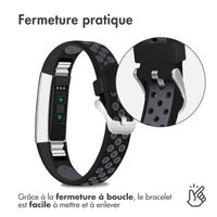 imoshion Bracelet sportif en silicone Fitbit Alta (HR) - Noir/Gris