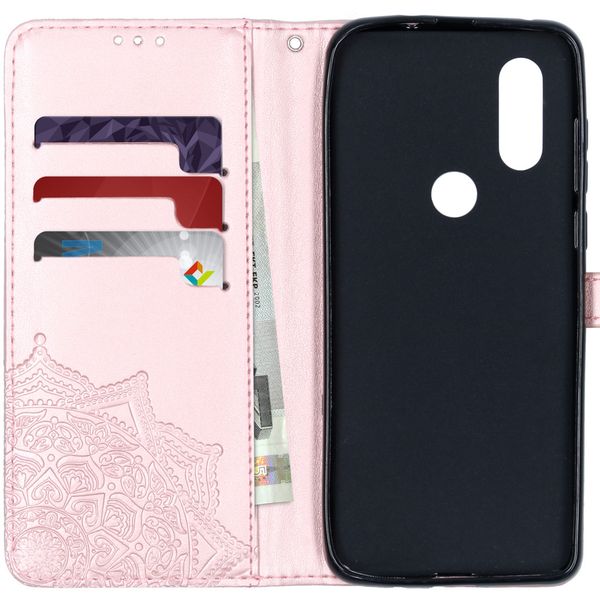 Etui de téléphone portefeuille Mandala Motorola One Vision