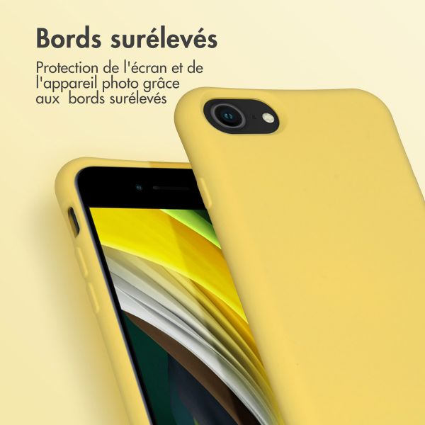 imoshion Coque de couleur avec cordon amovible iPhone SE (2022 / 2020) / 8 / 7 - Jaune