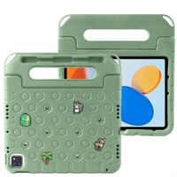 imoshion Coque kidsproof avec poupées amovibles Apple iPad 11 (2025) 11 pouces A16 / iPad 10 (2022) 10.9 pouces - Olive Green
