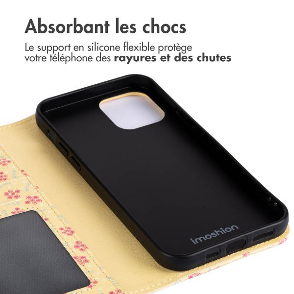 imoshion Étui de téléphone portefeuille Design iPhone 13 - Sunny Yellow Petite Flowers