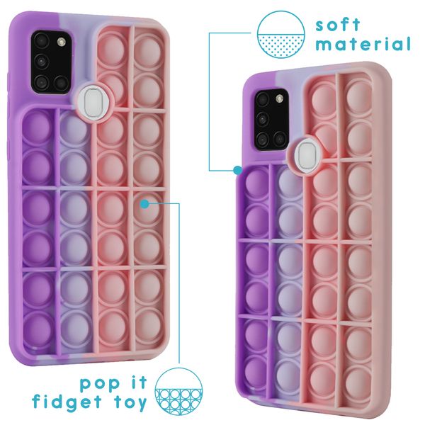 imoshion ﻿Pop It Fidget Toy - Coque Pop It Galaxy A21s - Multicolor