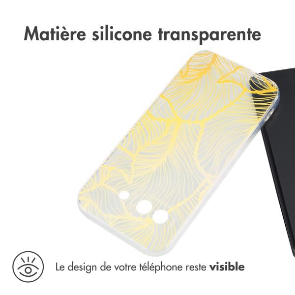 imoshion Coque Design Google Pixel 9A - Golden Leaves Transparent