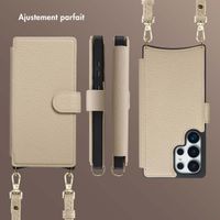 Selencia Étui Riva avec MagSafe et cordon de téléphone Samsung Galaxy S25 Ultra - Beige