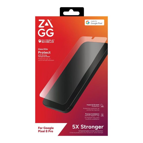 InvisibleShield Protection d'écran en verre trempé Elite VisionGuard Google Pixel 8 Pro