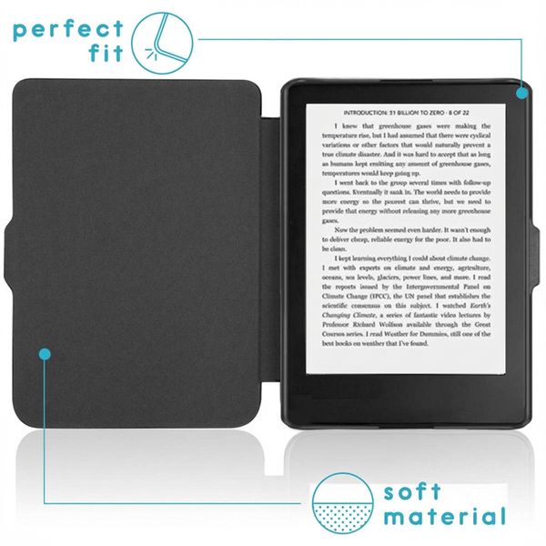 imoshion Étui de liseuse portefeuille Slim Hard Kobo Clara 2E / Tolino Shine 4 - Noir