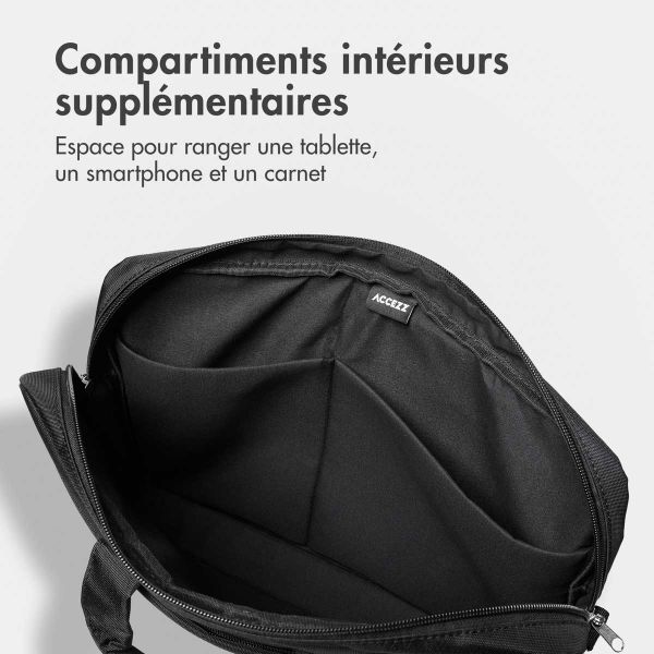 Accezz Sac ordinateur portable professionnelle - Sac universelle jusqu'à 17 pouces - Noir