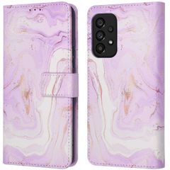 imoshion Étui de télephone portefeuille Design Samsung Galaxy A53 - Purple Marble