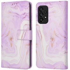 imoshion ﻿Étui de téléphone portefeuille Design Samsung Galaxy A53 - Purple Marble