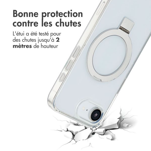 Accezz Coque Ring Stand avec MagSafe Apple iPhone 16e - Transparent