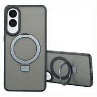 Accezz Coque Ring Stand avec MagSafe Samsung Galaxy S25 Edge - Noir