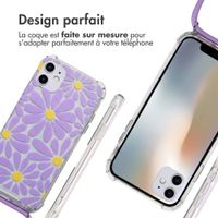 imoshion Coque Design avec cordon Apple iPhone 11 - Tropical Violet Flowers Connect