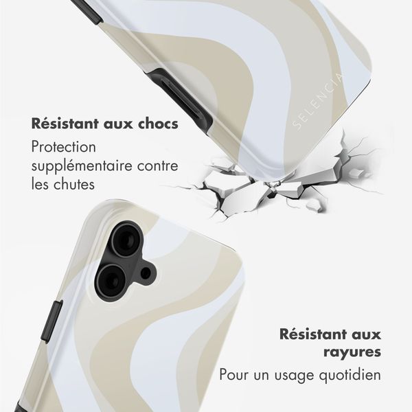 Selencia Coque arrière Vivid avec MagSafe Apple iPhone 16 - Desert Waves Beige