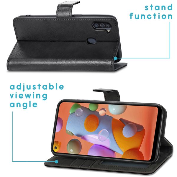 imoshion Étui de télephone portefeuille de luxe Samsung Galaxy A11 / M11 - Noir