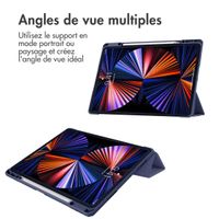 imoshion Coque tablette rigide Trifold Apple iPad Pro 12.9 (2018/2020/2021/2022) - Bleu foncé