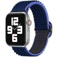 imoshion Bracelet en nylon élastique Apple Watch Series 1 t/m 9 / SE (38/40/41 mm) | Series 10 / 11 (42 mm) - Bleu foncé