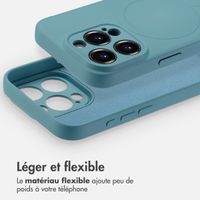 imoshion Coque Couleur avec MagSafe iPhone 15 Pro - Smoke Green