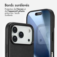 Accezz Coque arrière en cuir avec MagSafe Apple iPhone 17 Pro - Onyx Black