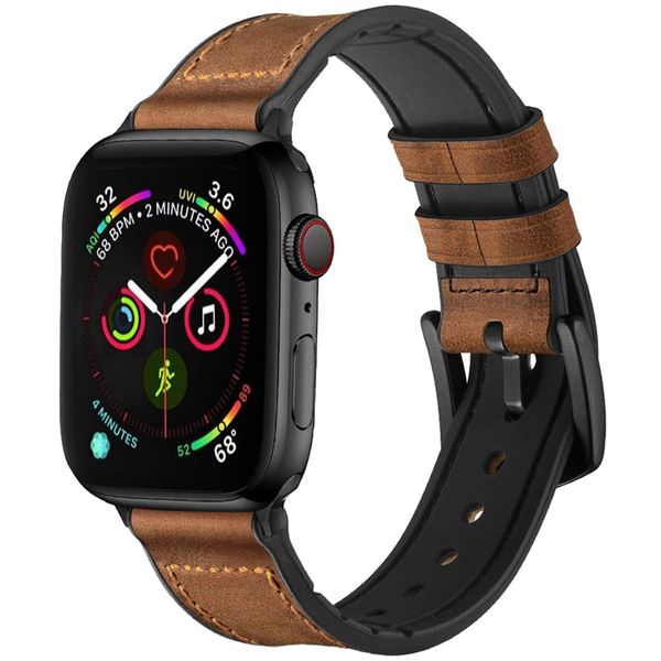 imoshion Bracelet en cuir véritable Apple Watch 1-6 / SE -42/44/45 mm