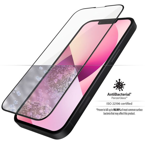 PanzerGlass Protection d'écran en verre trempé Case Friendly Anti-bactéries Apple iPhone 13 Mini - Noir