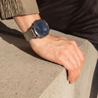 Accezz Bracelet en acier Titane mat  - Connexion Garmin 26 mm - Titanium