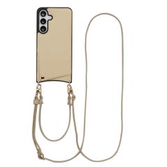 Selencia Coque de télephone Nova avec cordon et porte-cartes Samsung Galaxy S25 FE - Beige