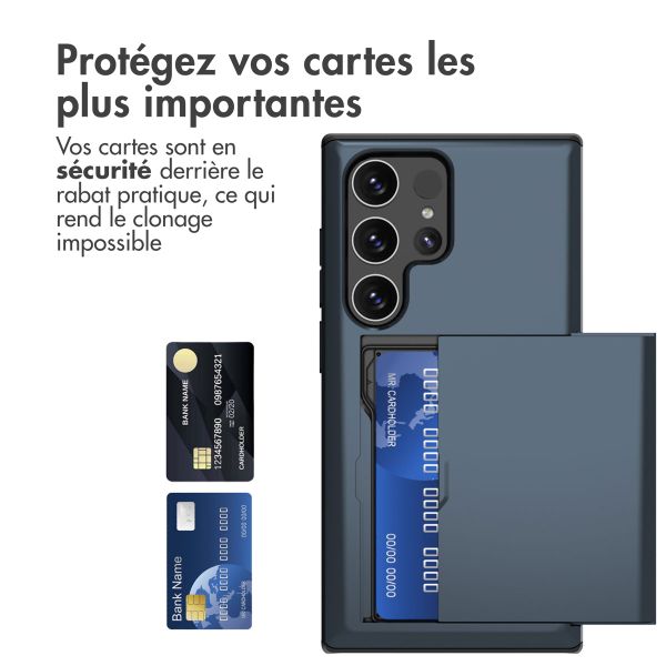 imoshion Coque arrière avec porte-cartes Samsung Galaxy S24 Ultra - Bleu foncé