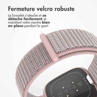 imoshion Bracelet en nylon Fitbit Versa 4/ 3 / Sense (2) - Rose