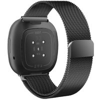 imoshion Milanais Watch bracelet le Fitbit Versa 4 / 3 / Sense (2) - Noir