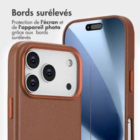 Accezz Étui de téléphone portefeuille en cuir 2-en-1 avec MagSafe Apple iPhone 17 Pro - Sienna Brown