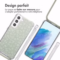 imoshion Coque Design avec cordon Samsung Galaxy S21 FE - Smoke Green Flowers