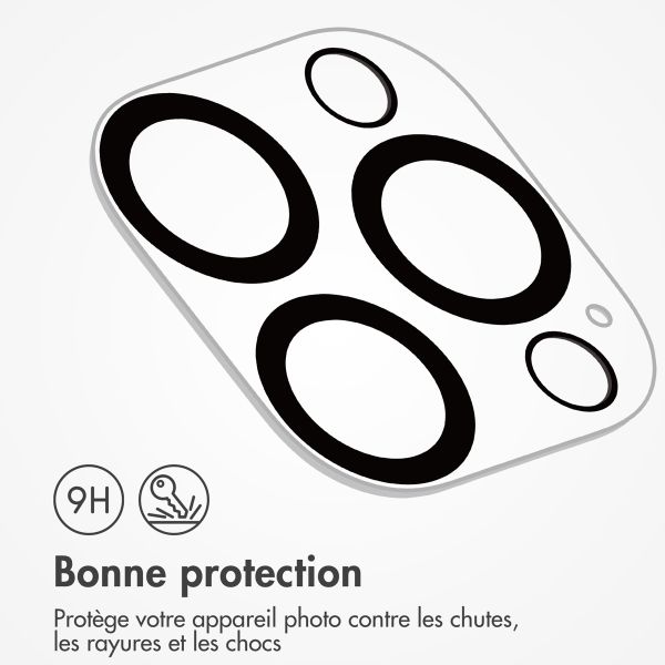 imoshion Protection Caméra en verre trempé 2 Pack iPhone 16 Pro / 16 Pro Max - Noir