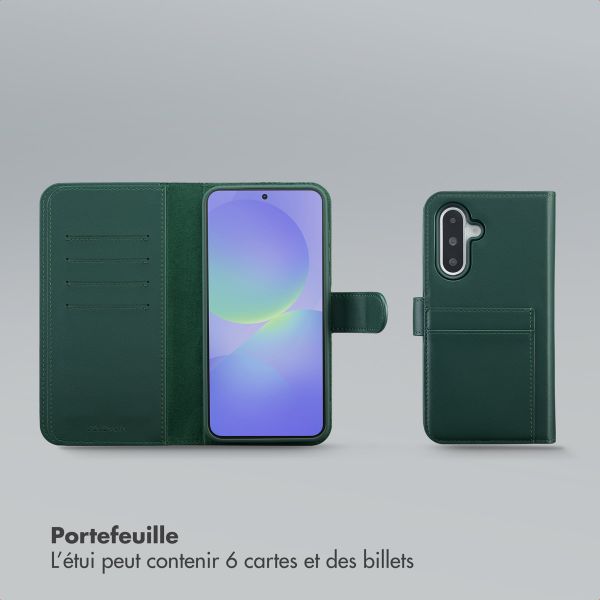 Selencia Étui portefeuille amovible Olyn avec MagSafe Samsung Galaxy A36 - Vert
