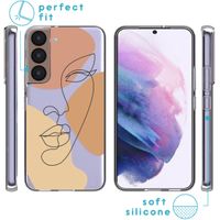 imoshion Coque Design Samsung Galaxy S22 - LIne Art Color Face