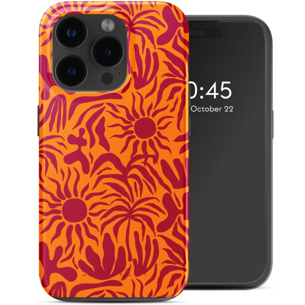 Selencia Coque arrière Vivid Tough avec MagSafe iPhone 15 Pro Max - Tropical Vibes Apricot