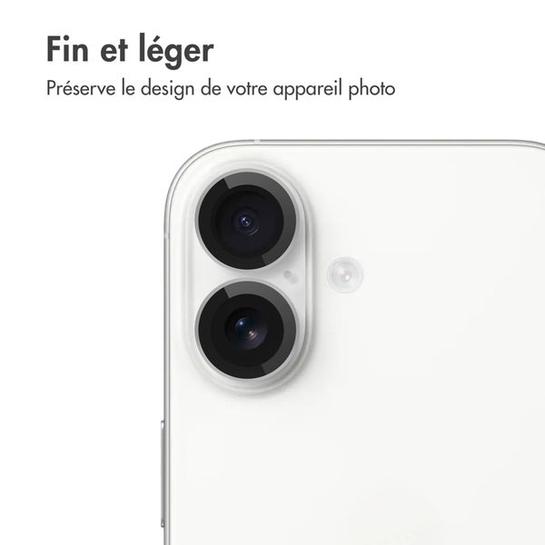 imoshion Lot de 2 protections d'objectif de caméra Apple iPhone 17 / 16 / 16 Plus - Blanc