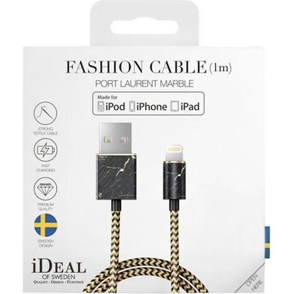 iDeal of Sweden Fashion Lightning vers câble USB - 1m - Port Laurent Marble