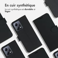 Accezz Étui de téléphone portefeuille Wallet Xiaomi Redmi Note 12 / Xiaomi Poco X5 5G - Noir