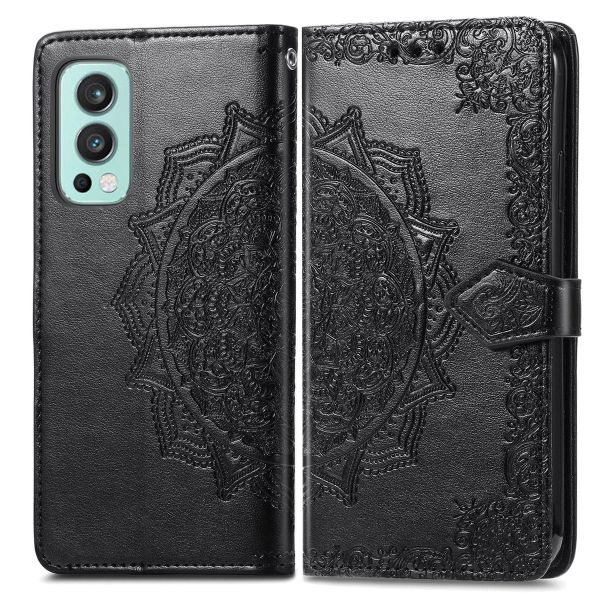 imoshion Etui de téléphone portefeuille Mandala OnePlus Nord 2 - Noir