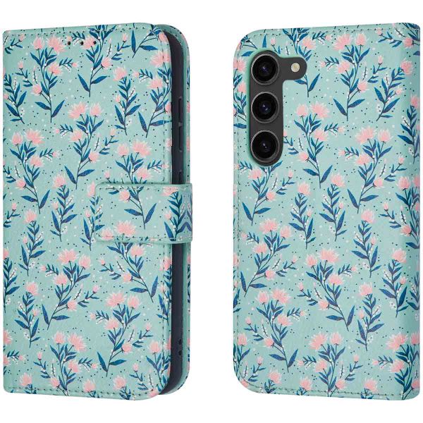 imoshion ﻿Étui de téléphone portefeuille Design Samsung Galaxy S23 - Blue Flowers