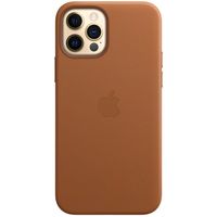 Apple Coque Leather MagSafe Apple iPhone 12 (Pro) - Saddle Brown