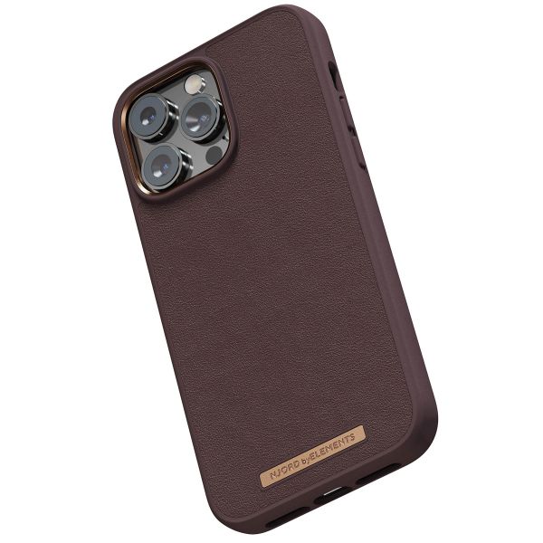 Njorð Collections Coque en cuir véritable iPhone 14 Pro Max - Brown