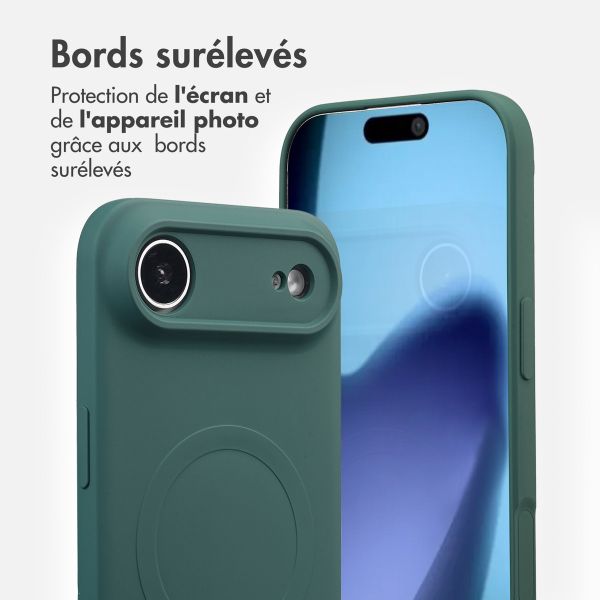 imoshion Coque Couleur avec MagSafe Apple iPhone Air - Vert foncé