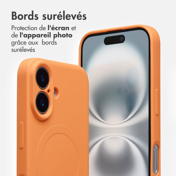 imoshion Coque Couleur avec MagSafe Apple iPhone 16 - Neon Orange