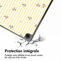imoshion Coque tablette Design Trifold Samsung Galaxy Tab A11 Plus / A9 Plus - Garden Stripes