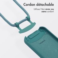 imoshion Coque arrière Color avec cordon amovible et MagSafe Apple iPhone 15 - Vert foncé