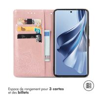 imoshion Etui de téléphone portefeuille Mandala Oppo Reno 10 / 10 Pro - Rose Doréee