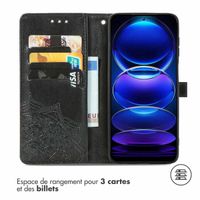 imoshion Etui de téléphone portefeuille Mandala Xiaomi Redmi Note 12 Pro - Noir